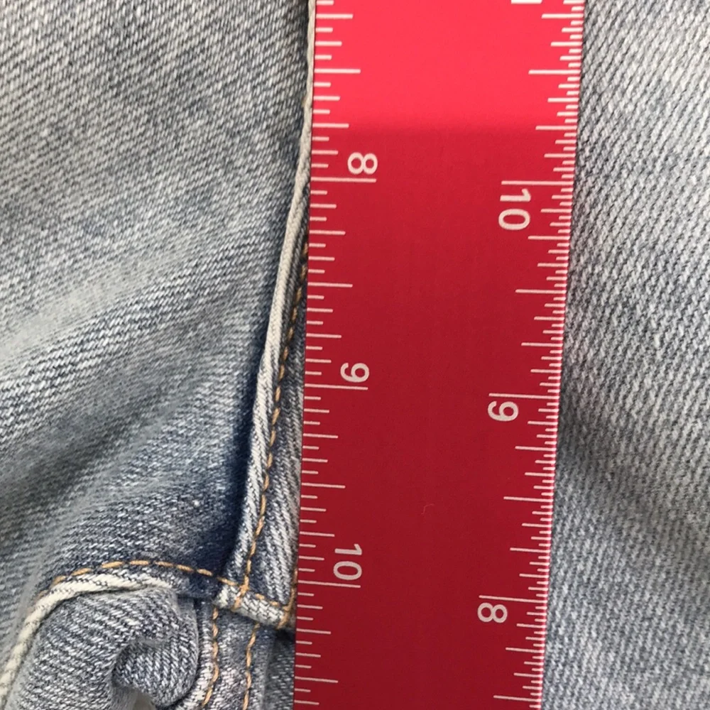 LNDN Denim Distressed Light Wash Straight Jeans Size 27 New